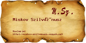 Miskov Szilvánusz névjegykártya